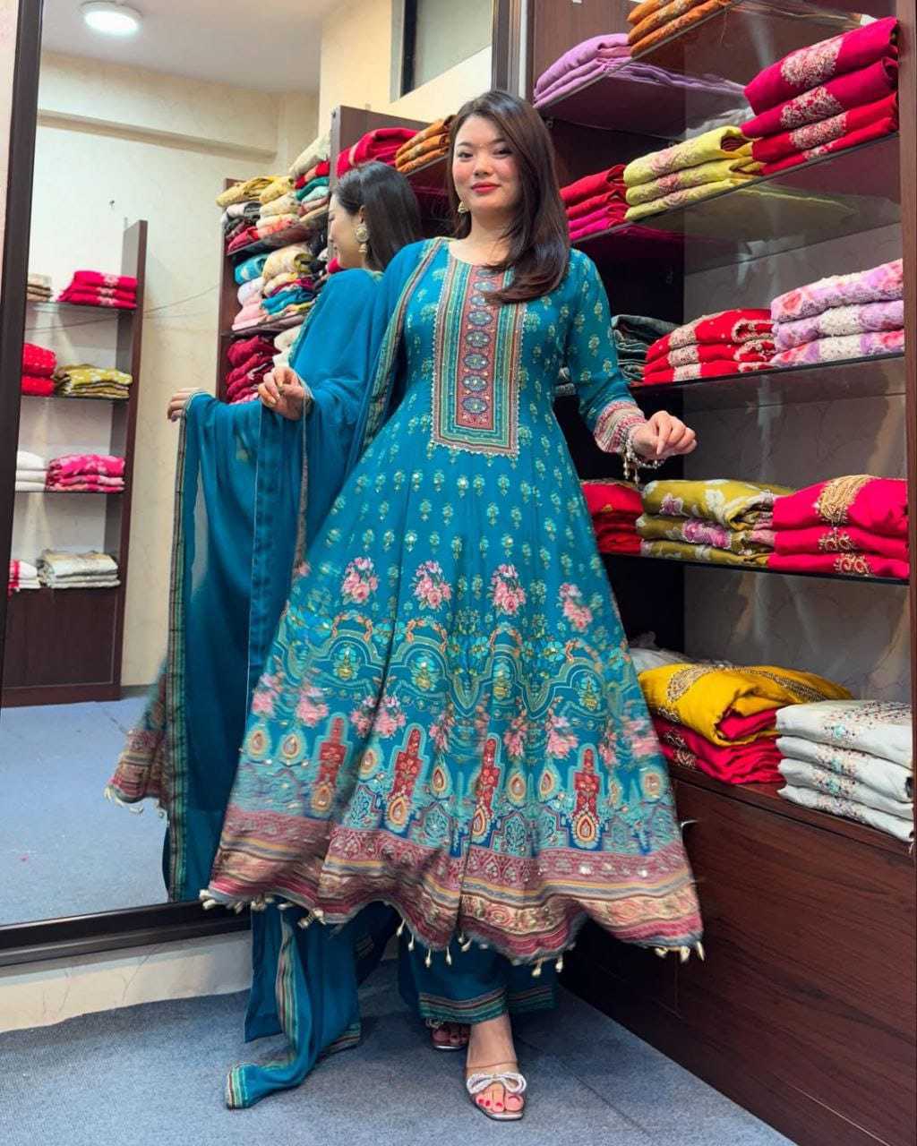 YNF Wholesale Chinon Anarkali Suits  | Surat Manufacturer