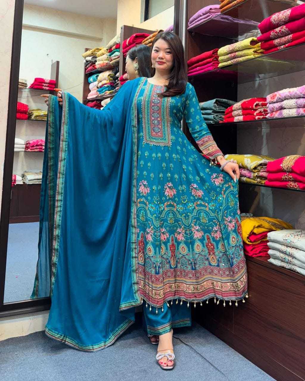 YNF Wholesale Chinon Anarkali Suits  | Surat Manufacturer