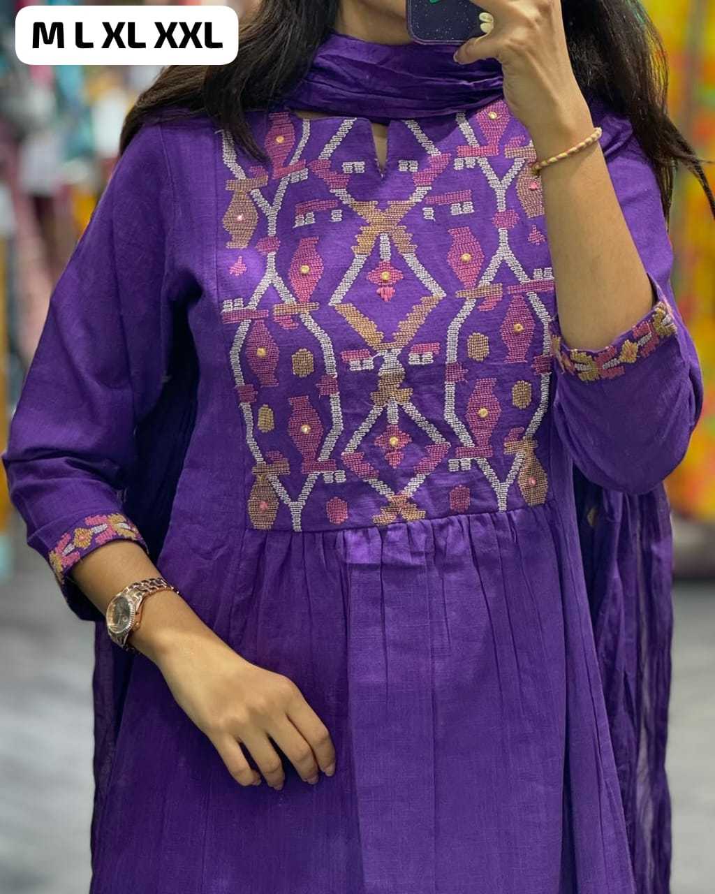 YNF Wholesale Cotton Embroidery Suits  | Surat Manufacturer