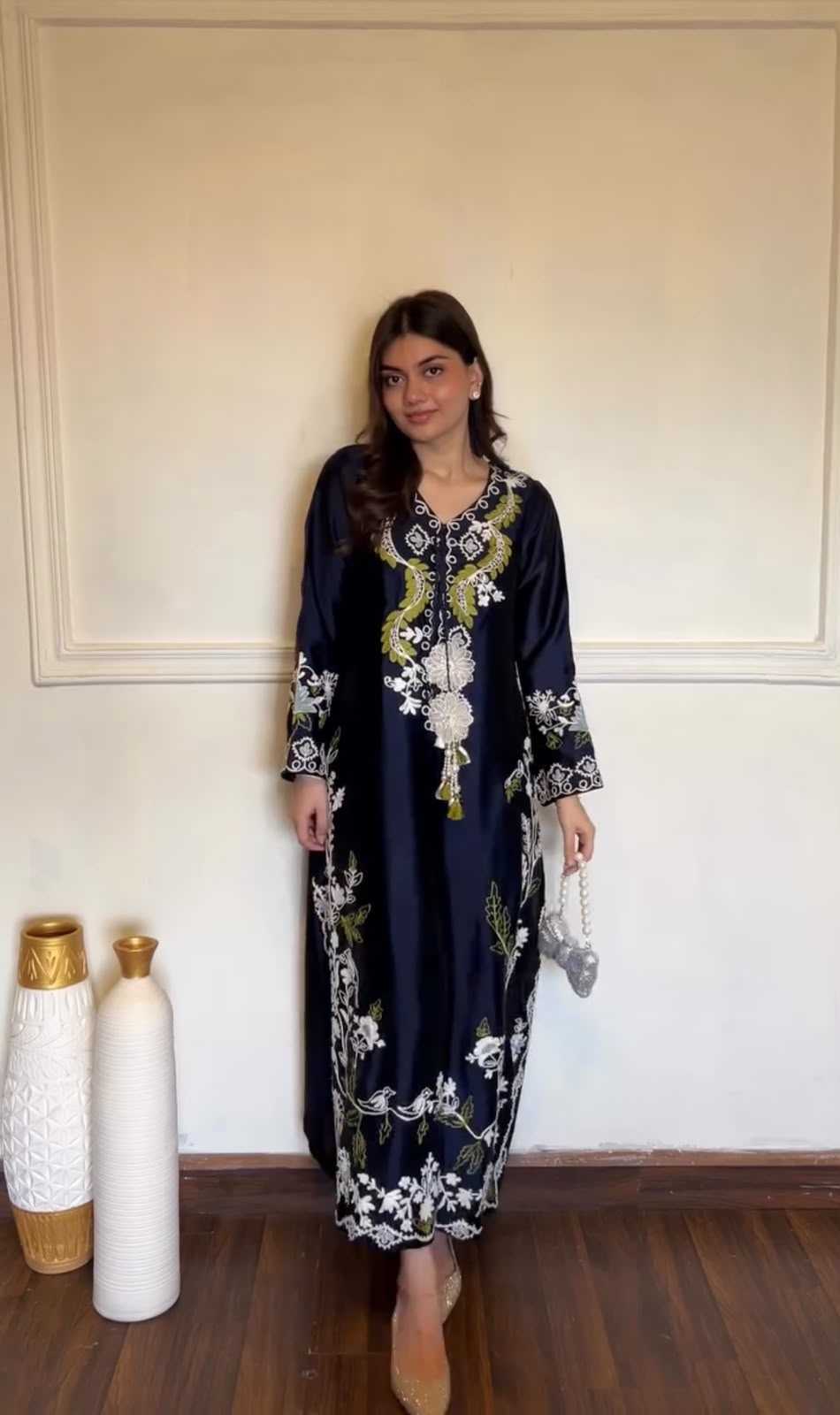 YNF Wholesale Satin Embroidery Suits  | Surat Manufacturer