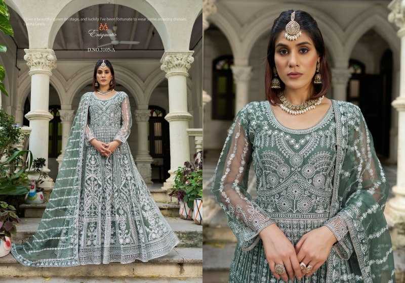 YNF Wholesale Butterfly Net Embroidery Gowns  | Surat Manufacturer