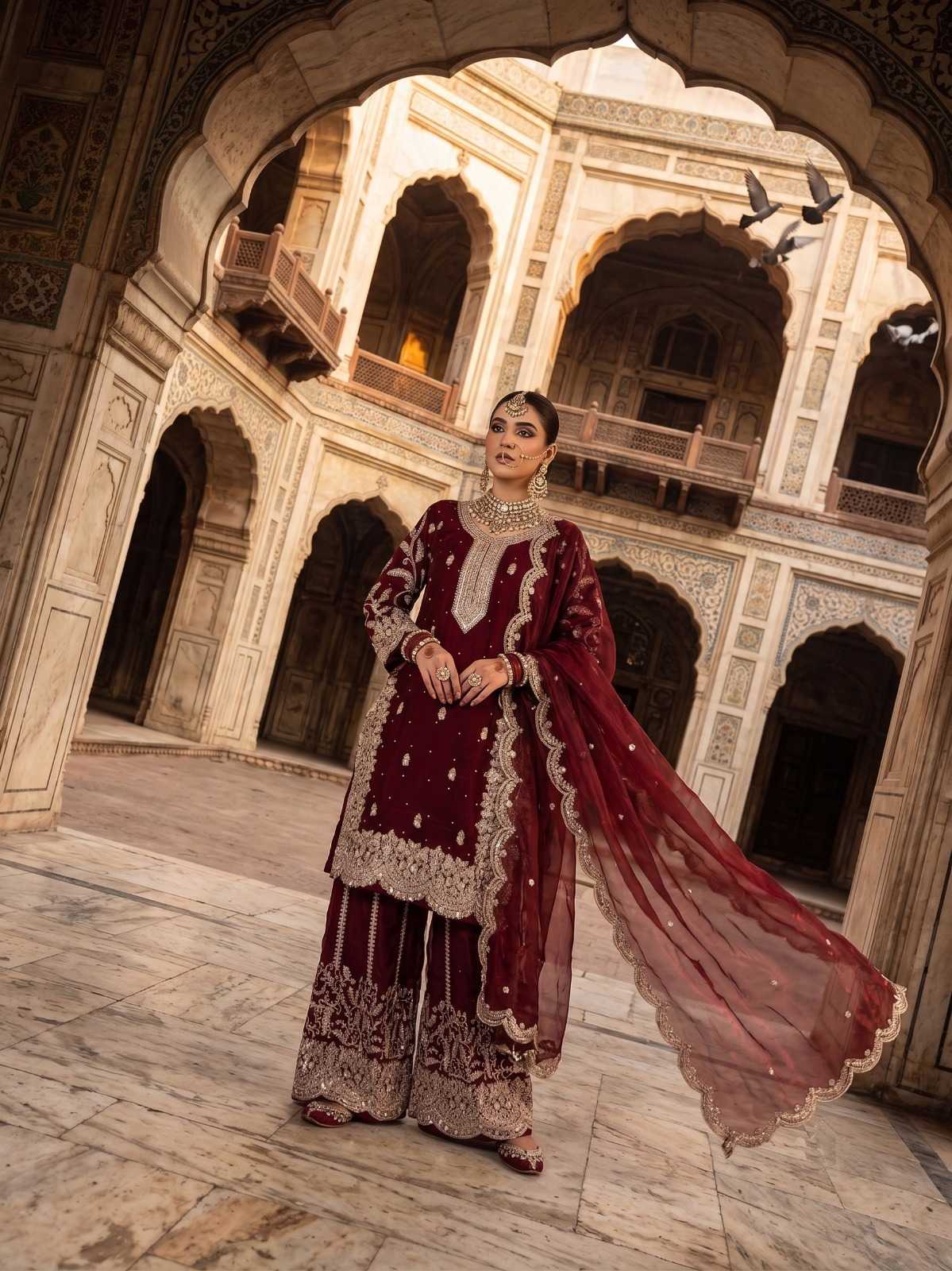 YNF Wholesale Heavy Silk Sharara Salwar Suits  | Surat Manufacturer