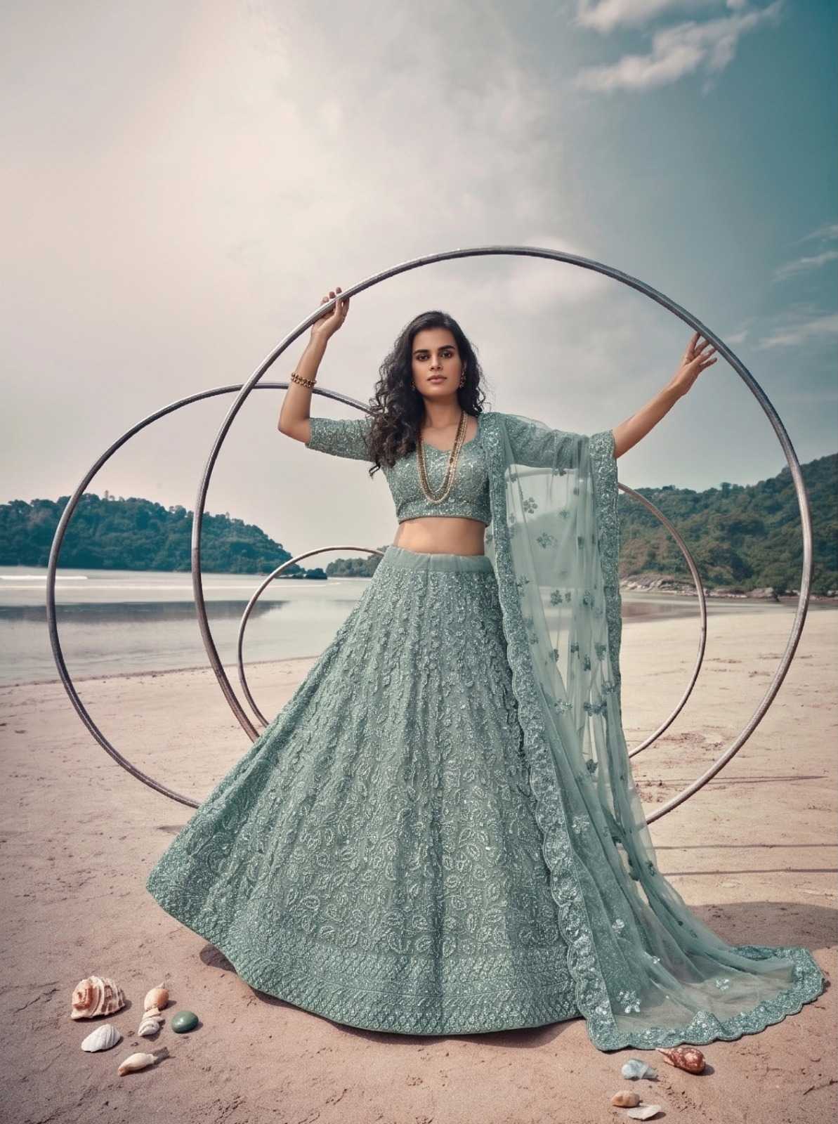 YNF Wholesale Butterfly Net Designer Lehenga  | Surat Manufacturer