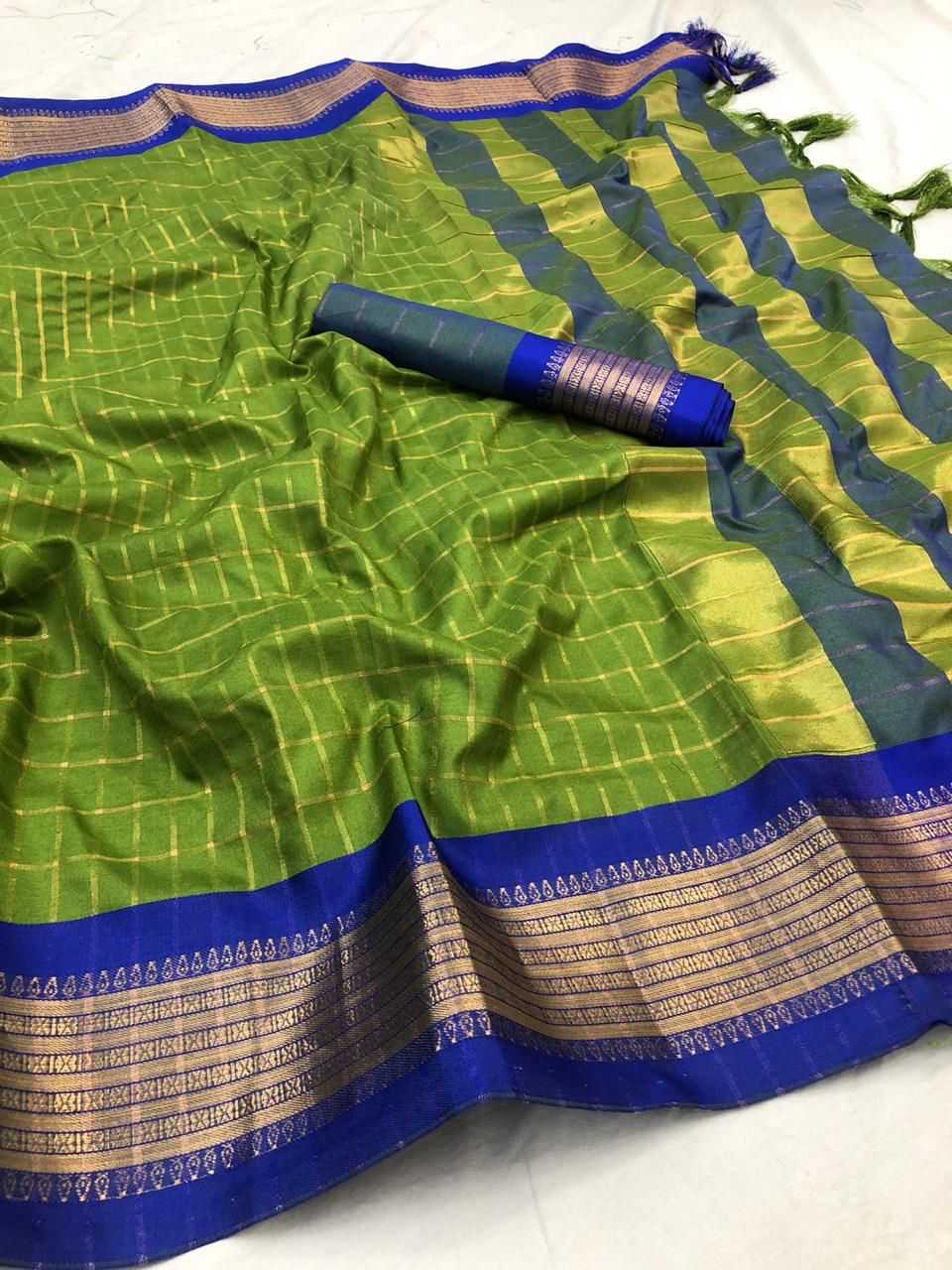YNF Wholesale Soft Cotton Silk Brocade Sarees  | Surat Manufacturer
