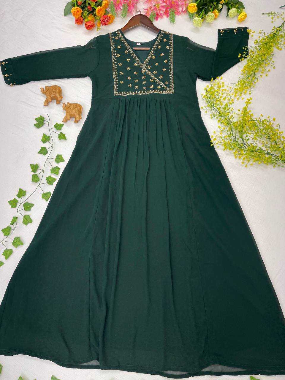 YNF Wholesale Georgette Anarkali Kurtis  | Surat Manufacturer