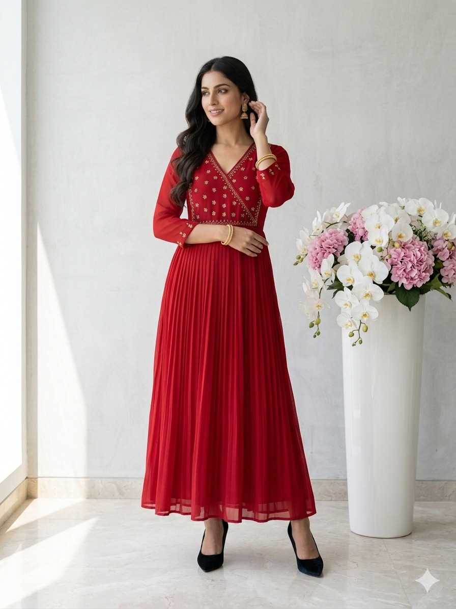 YNF Wholesale Georgette Anarkali Kurtis  | Surat Manufacturer