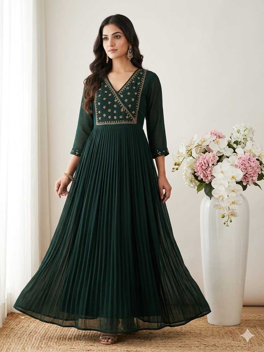 YNF Wholesale Georgette Anarkali Kurtis  | Surat Manufacturer