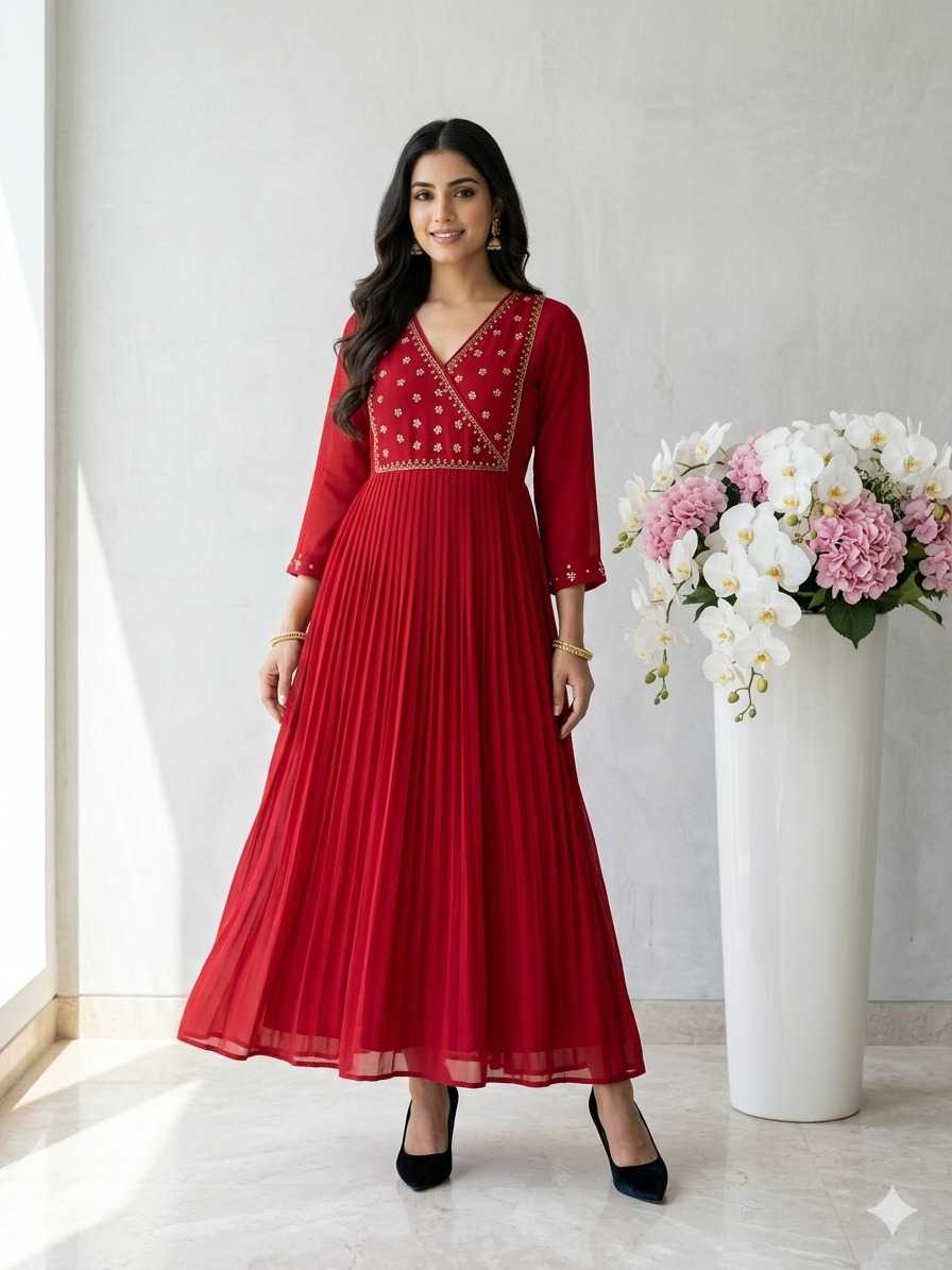 YNF Wholesale Georgette Anarkali Kurtis  | Surat Manufacturer
