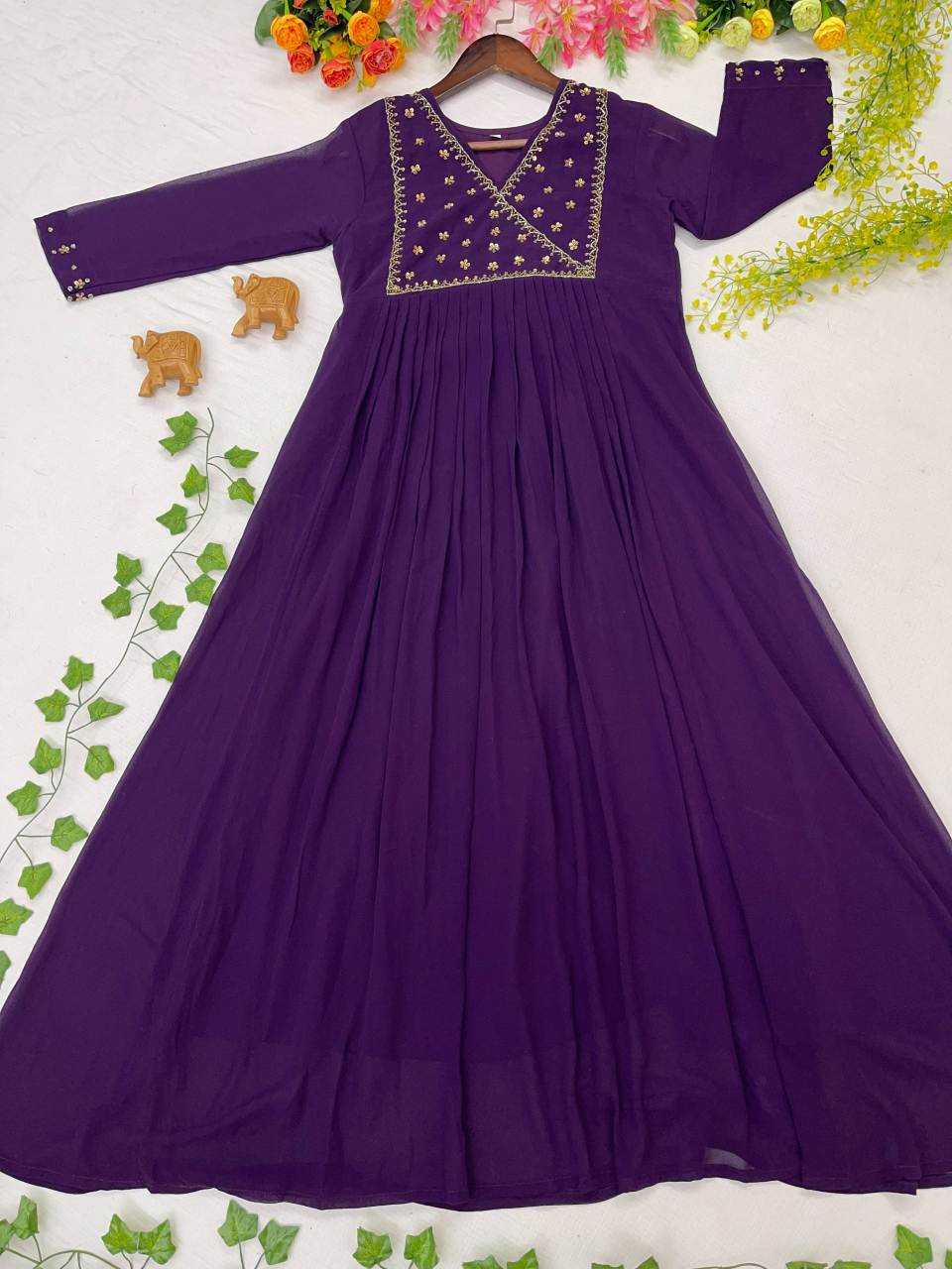 YNF Wholesale Georgette Anarkali Kurtis  | Surat Manufacturer