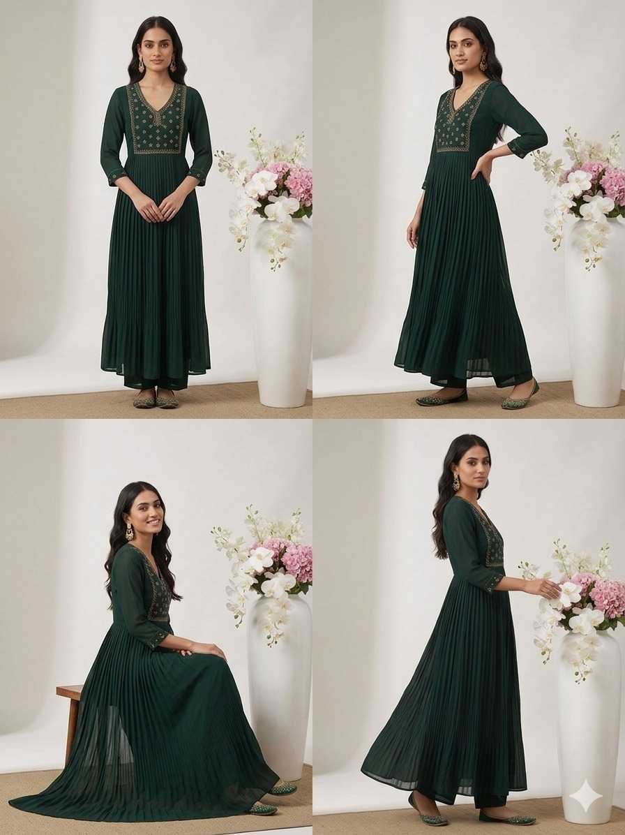 YNF Wholesale Georgette Anarkali Kurtis  | Surat Manufacturer