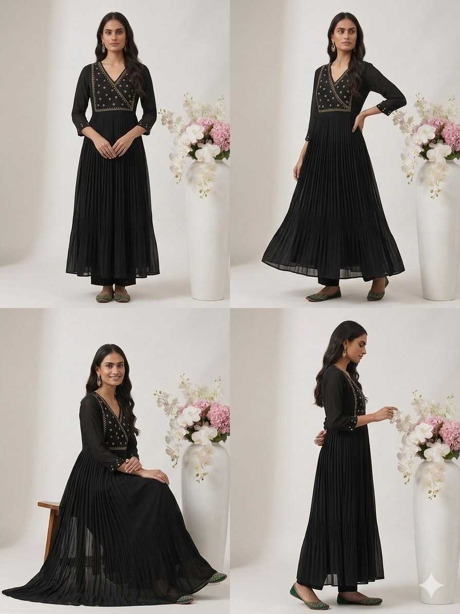 YNF Wholesale Georgette Anarkali Kurtis  | Surat Manufacturer