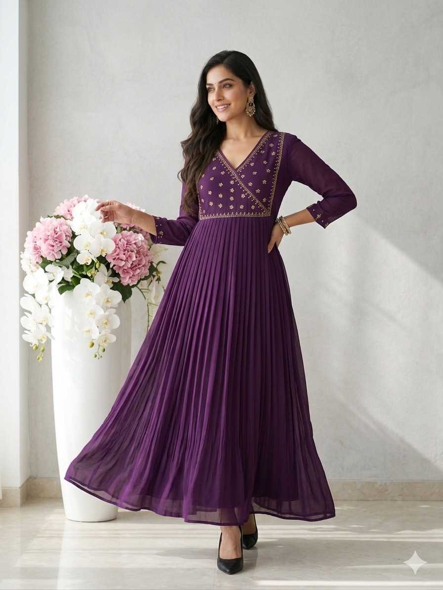YNF Wholesale Georgette Anarkali Kurtis  | Surat Manufacturer