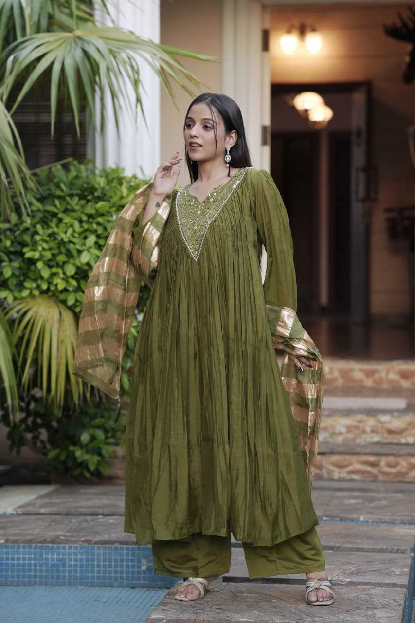 YNF Wholesale Chanderi Soft Anarkali Kurtis  | Surat Manufacturer