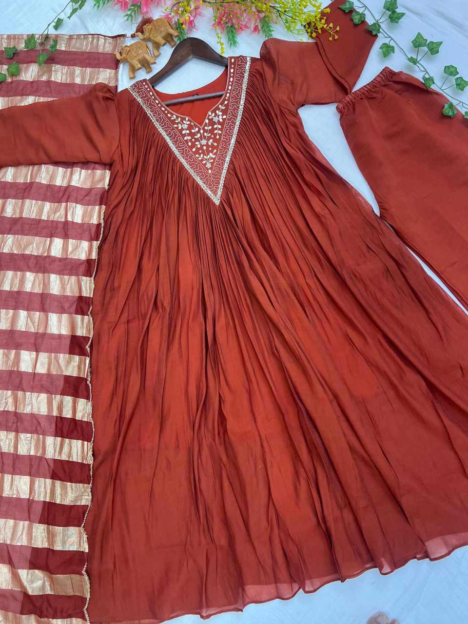 YNF Wholesale Chanderi Soft Anarkali Kurtis  | Surat Manufacturer