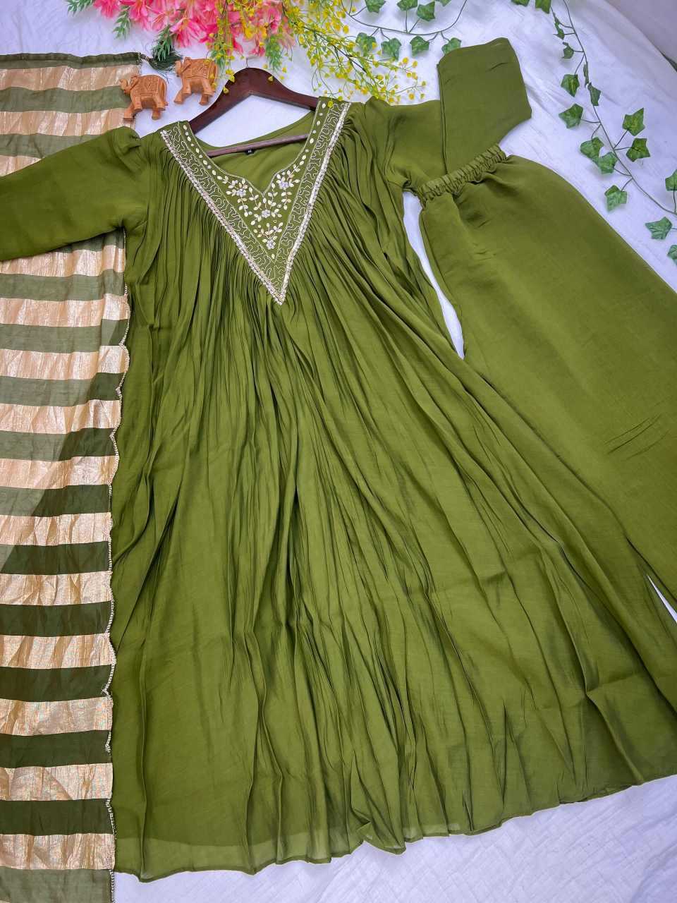 YNF Wholesale Chanderi Soft Anarkali Kurtis  | Surat Manufacturer