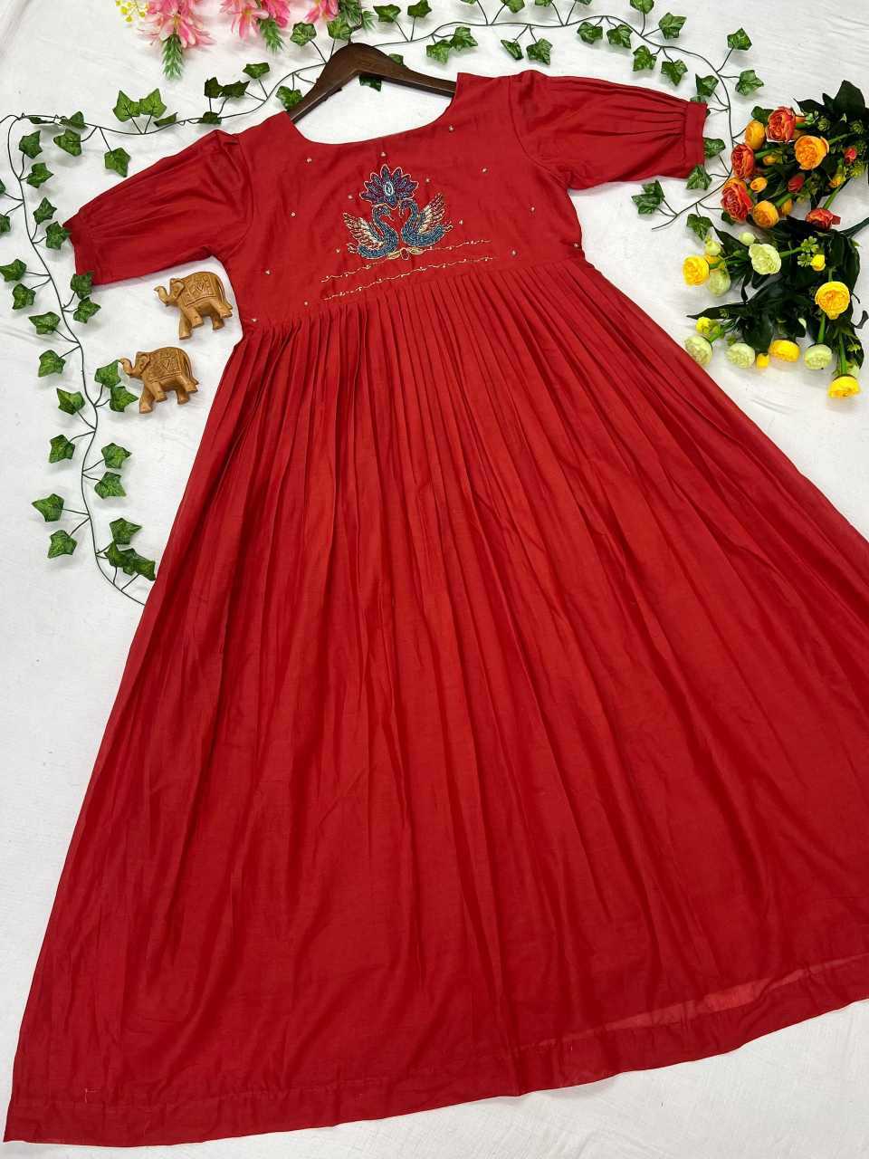 YNF Wholesale Cotton Printed Gowns  | Surat Manufacturer