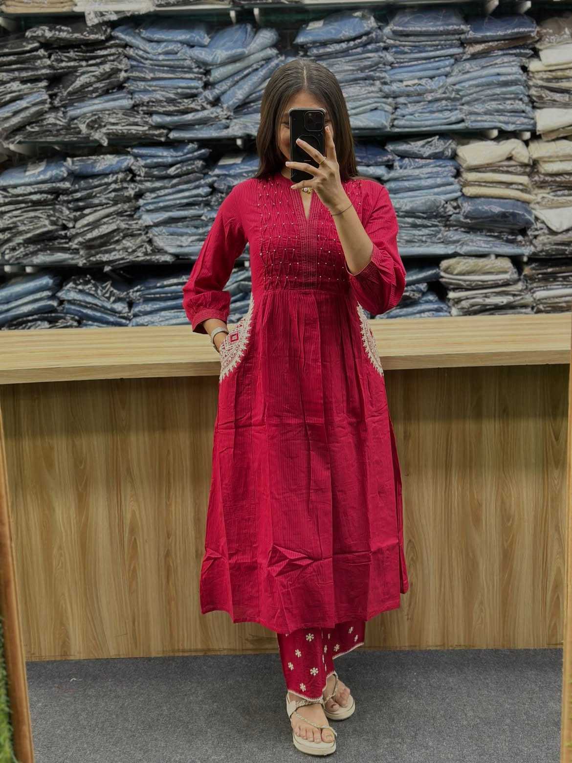 YNF Wholesale Cotton Embroidery Suits  | Surat Manufacturer