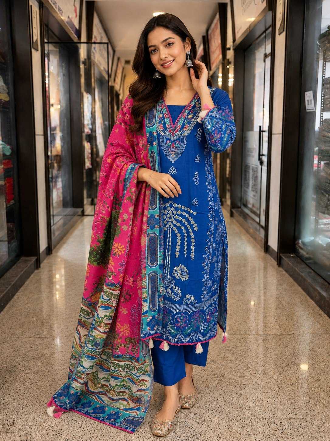 YNF Wholesale Russian Silk Ladies Silk Suit  | Surat Manufacturer