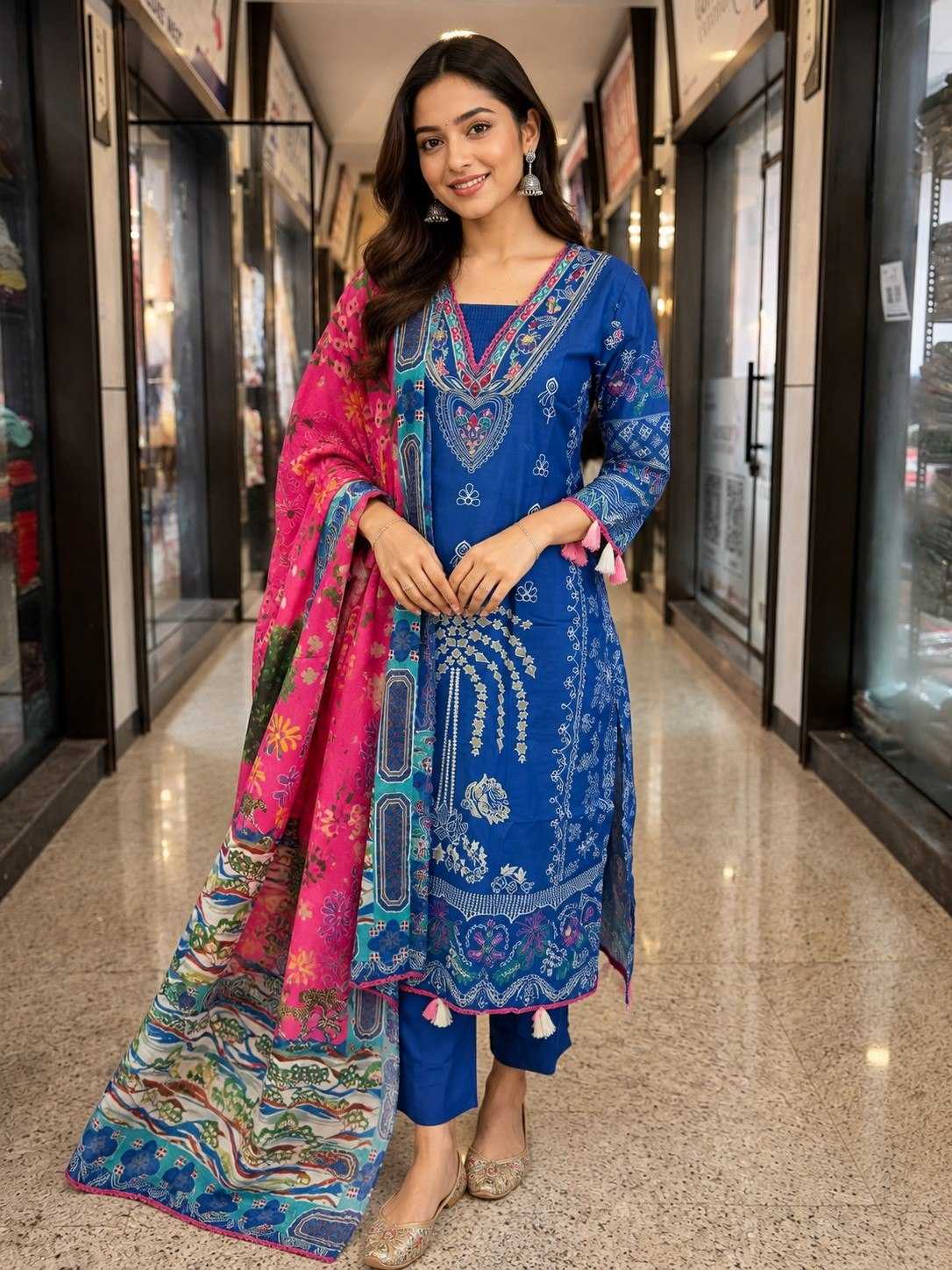 YNF Wholesale Russian Silk Ladies Silk Suit  | Surat Manufacturer