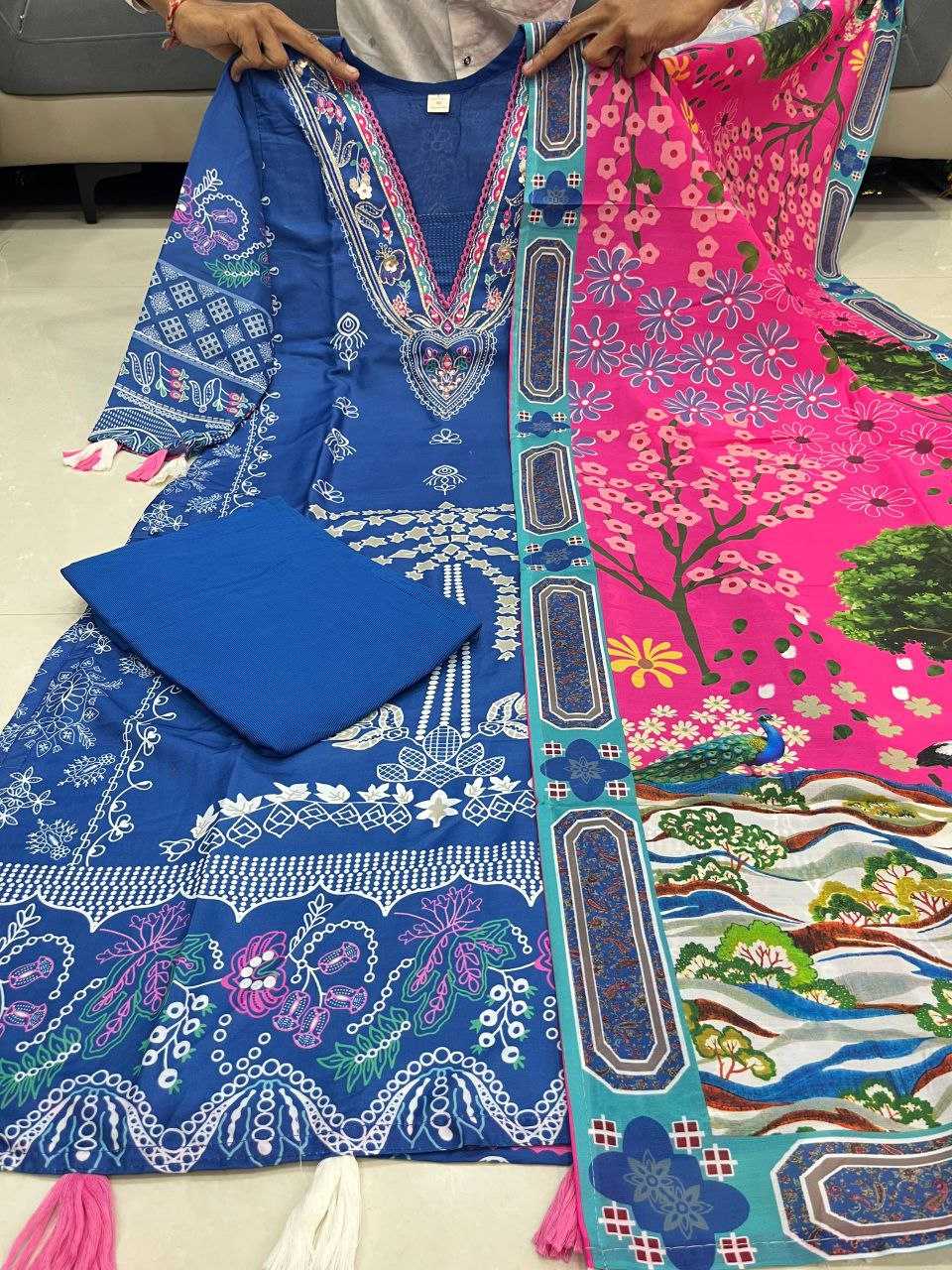 YNF Wholesale Russian Silk Ladies Silk Suit  | Surat Manufacturer