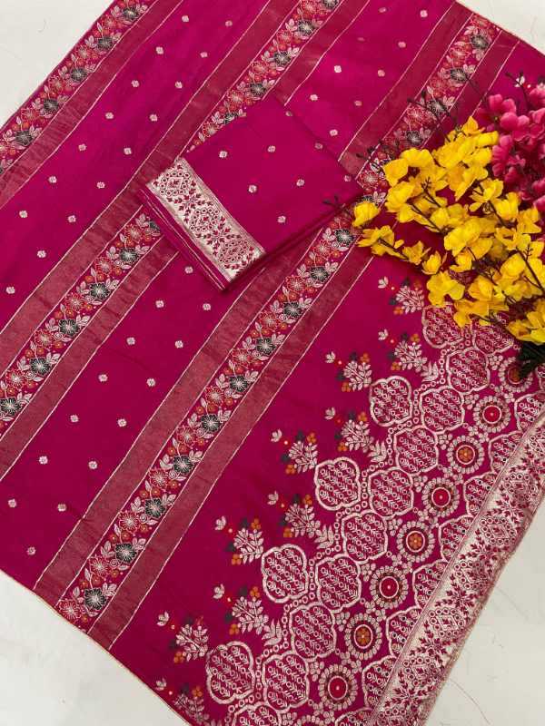 YNF Wholesale Russian Silk Tissue Silk Saree  | Surat Manufacturer