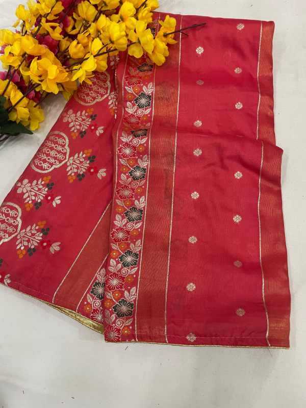 YNF Wholesale Russian Silk Tissue Silk Saree  | Surat Manufacturer