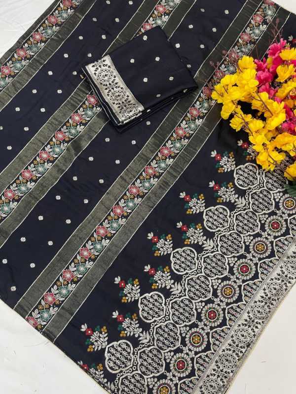YNF Wholesale Russian Silk Tissue Silk Saree  | Surat Manufacturer