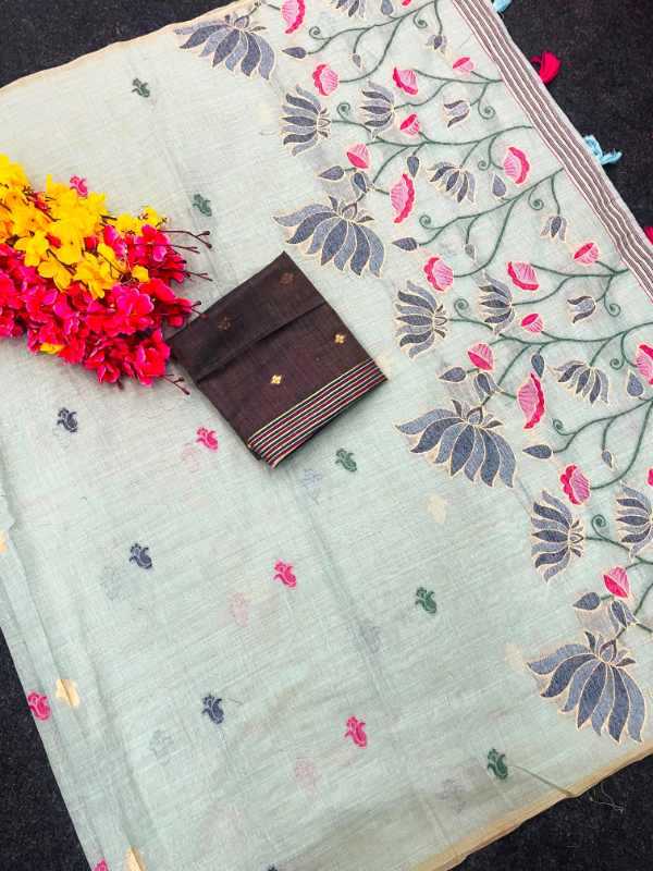 YNF Wholesale Khadi Cotton Designer Sarees  | Surat Manufacturer