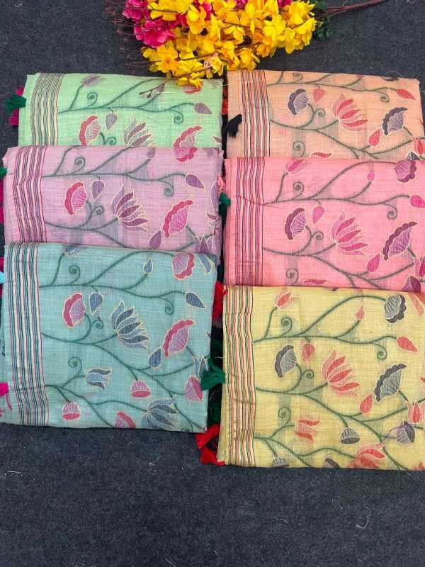 YNF Wholesale Khadi Cotton Designer Sarees  | Surat Manufacturer