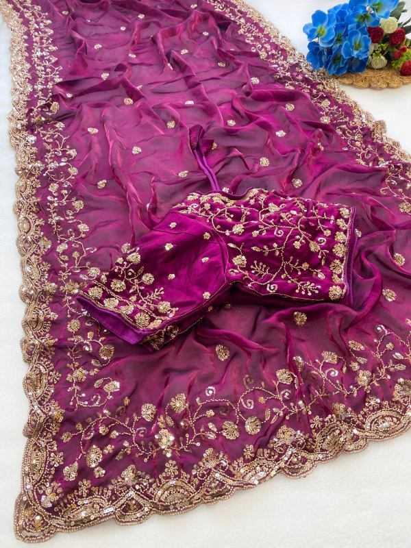 YNF Wholesale Space Silk Party Wear Silk Sarees  | Surat Manufacturer