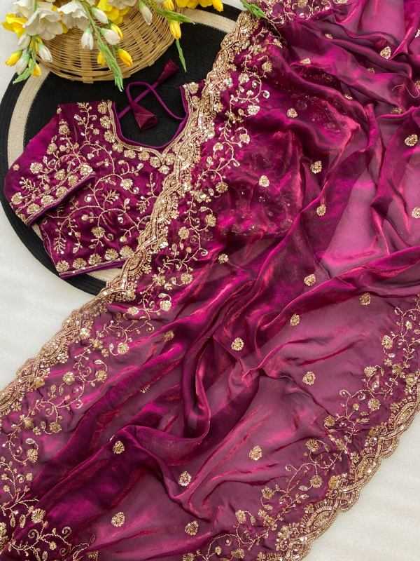 YNF Wholesale Space Silk Party Wear Silk Sarees  | Surat Manufacturer
