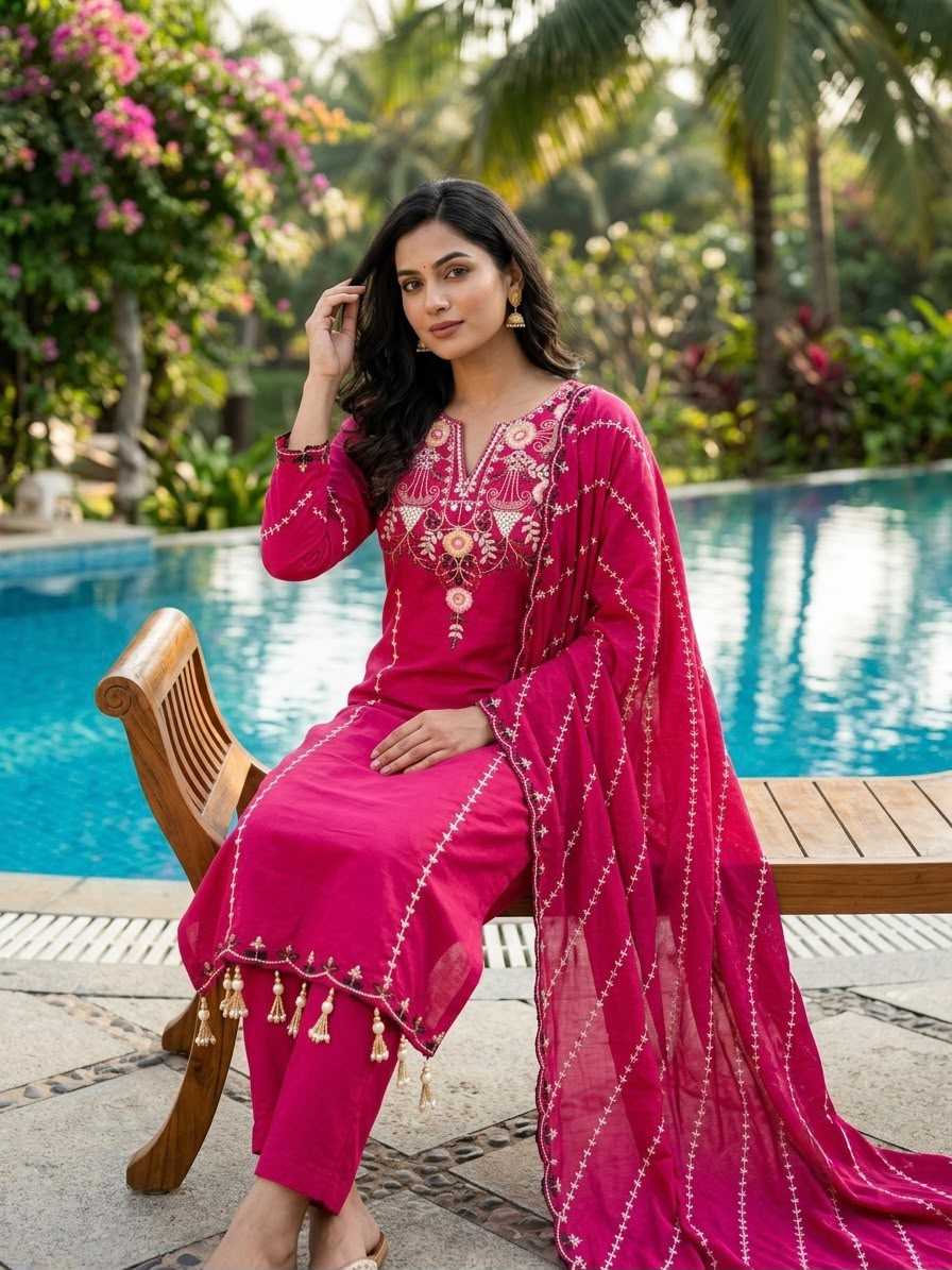 YNF Wholesale Heavy Roman Silk Embroidery Suits  | Surat Manufacturer