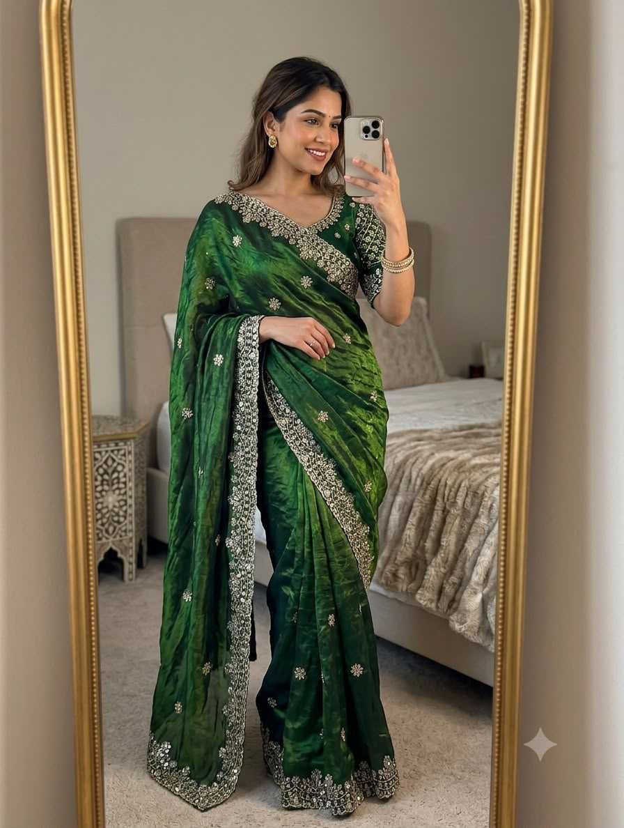 YNF Wholesale Fancy Sequin Sarees  | Surat Manufacturer