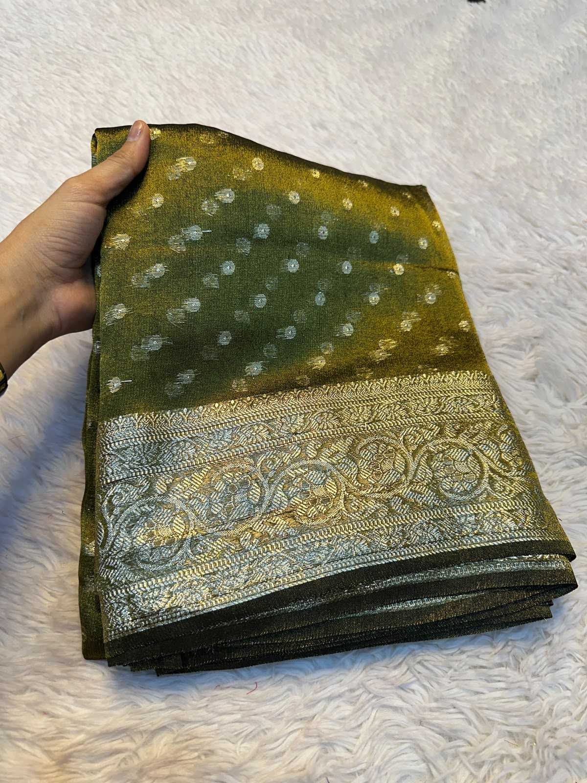 YNF Wholesale Viscose Tissue Silk Saree  | Surat Manufacturer