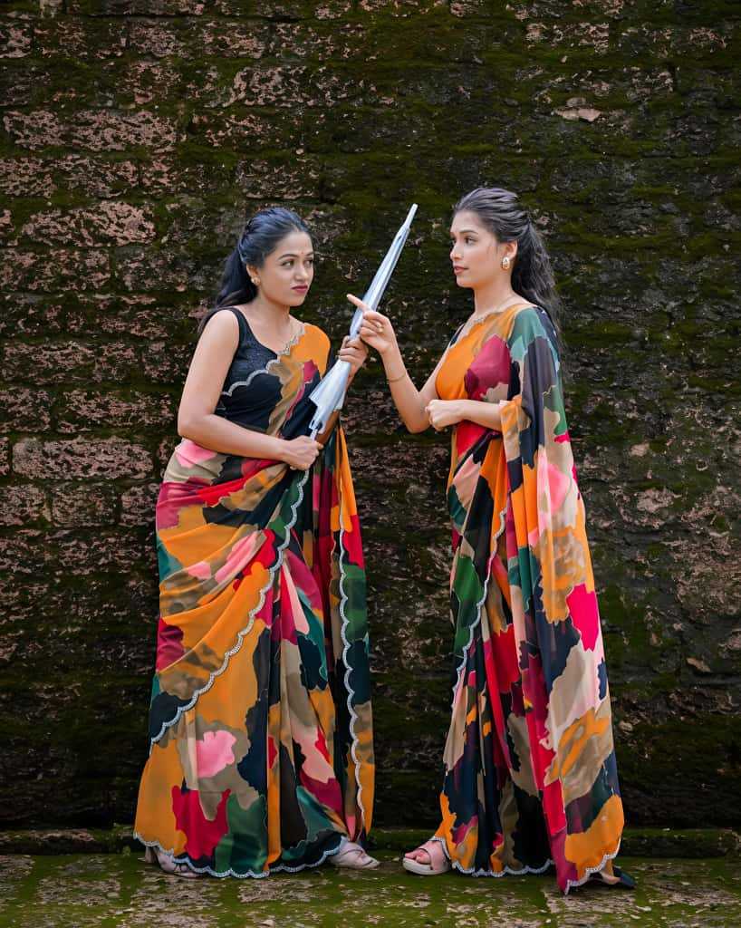 YNF Wholesale Georgette Printed Sarees  | Surat Manufacturer