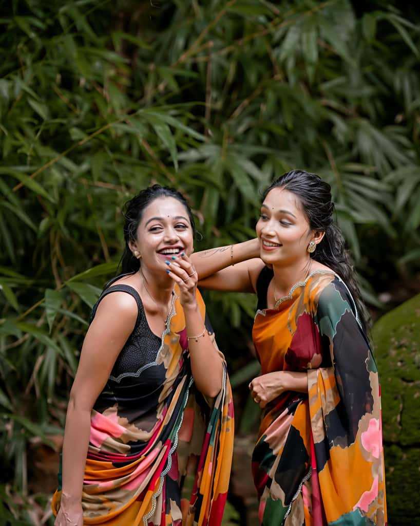 YNF Wholesale Georgette Printed Sarees  | Surat Manufacturer