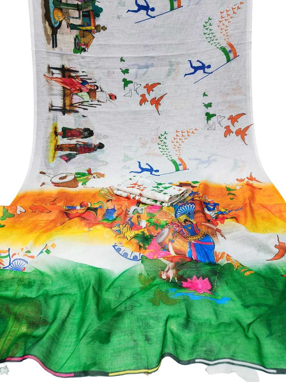 YNF Wholesale Linen Printed Sarees  | Surat Manufacturer
