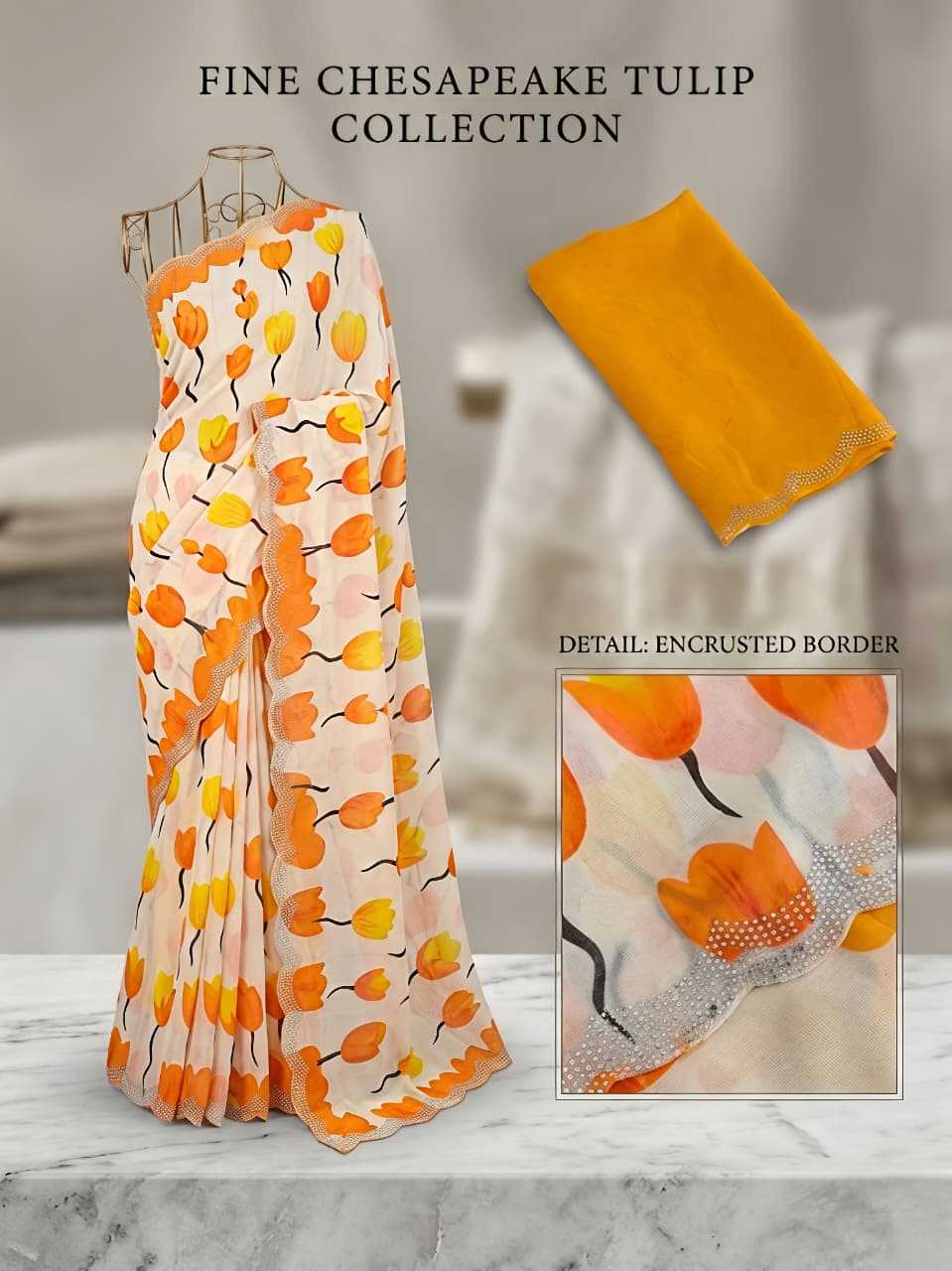 YNF Wholesale Georgette Printed Sarees  | Surat Manufacturer
