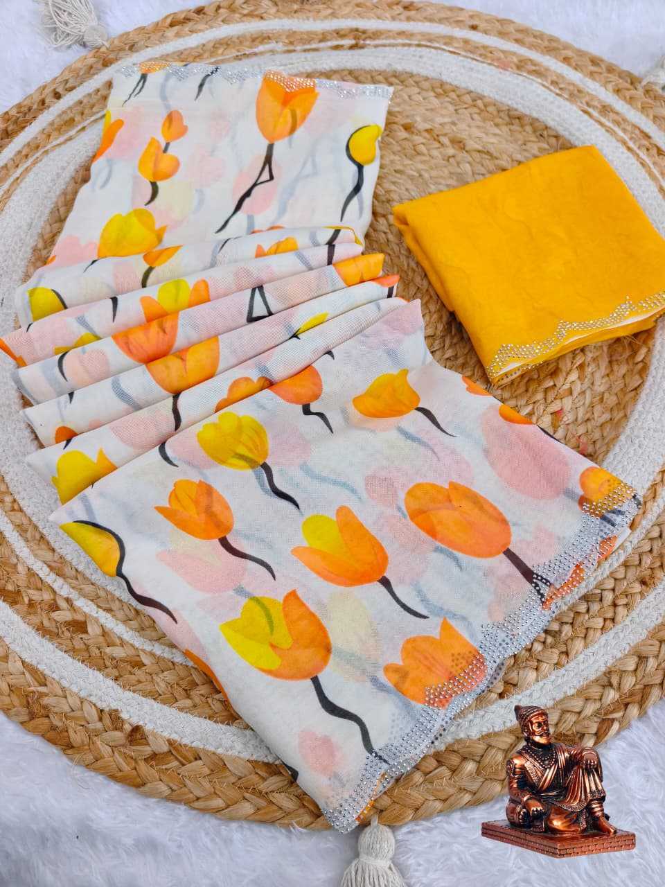 YNF Wholesale Georgette Printed Sarees  | Surat Manufacturer