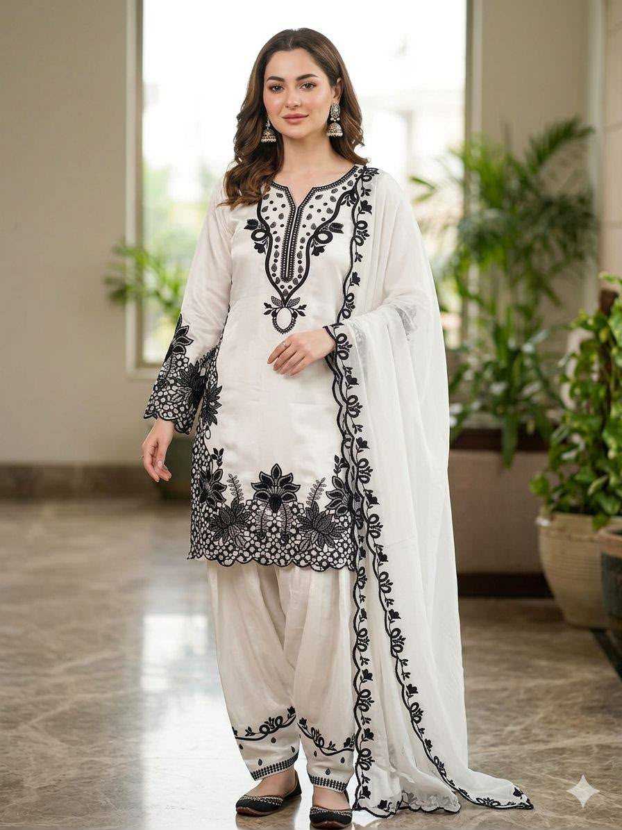 YNF Wholesale Heavy Roman Silk Embroidery Suits  | Surat Manufacturer