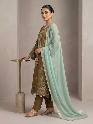 YNF Wholesale Heavy Roman Silk Embroidery Suits  | Surat Manufacturer