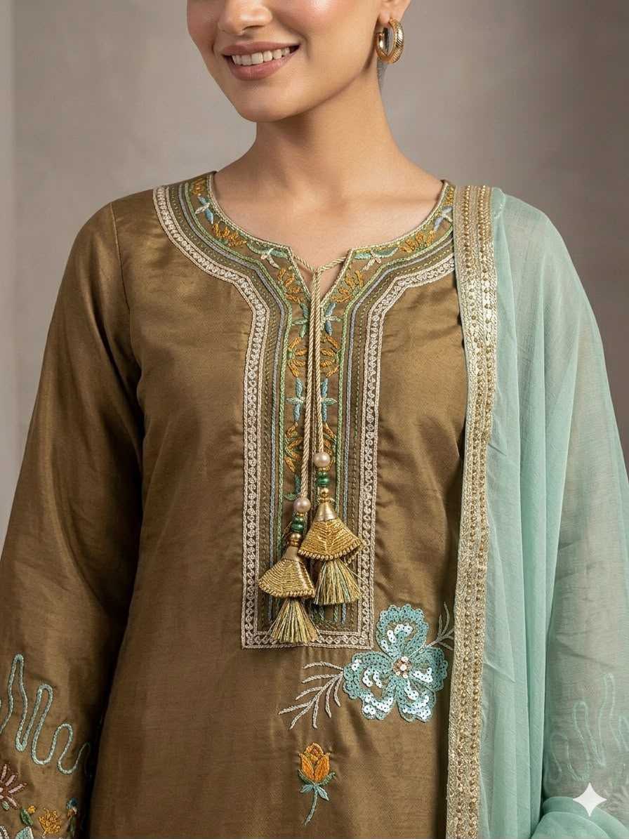 YNF Wholesale Heavy Roman Silk Embroidery Suits  | Surat Manufacturer