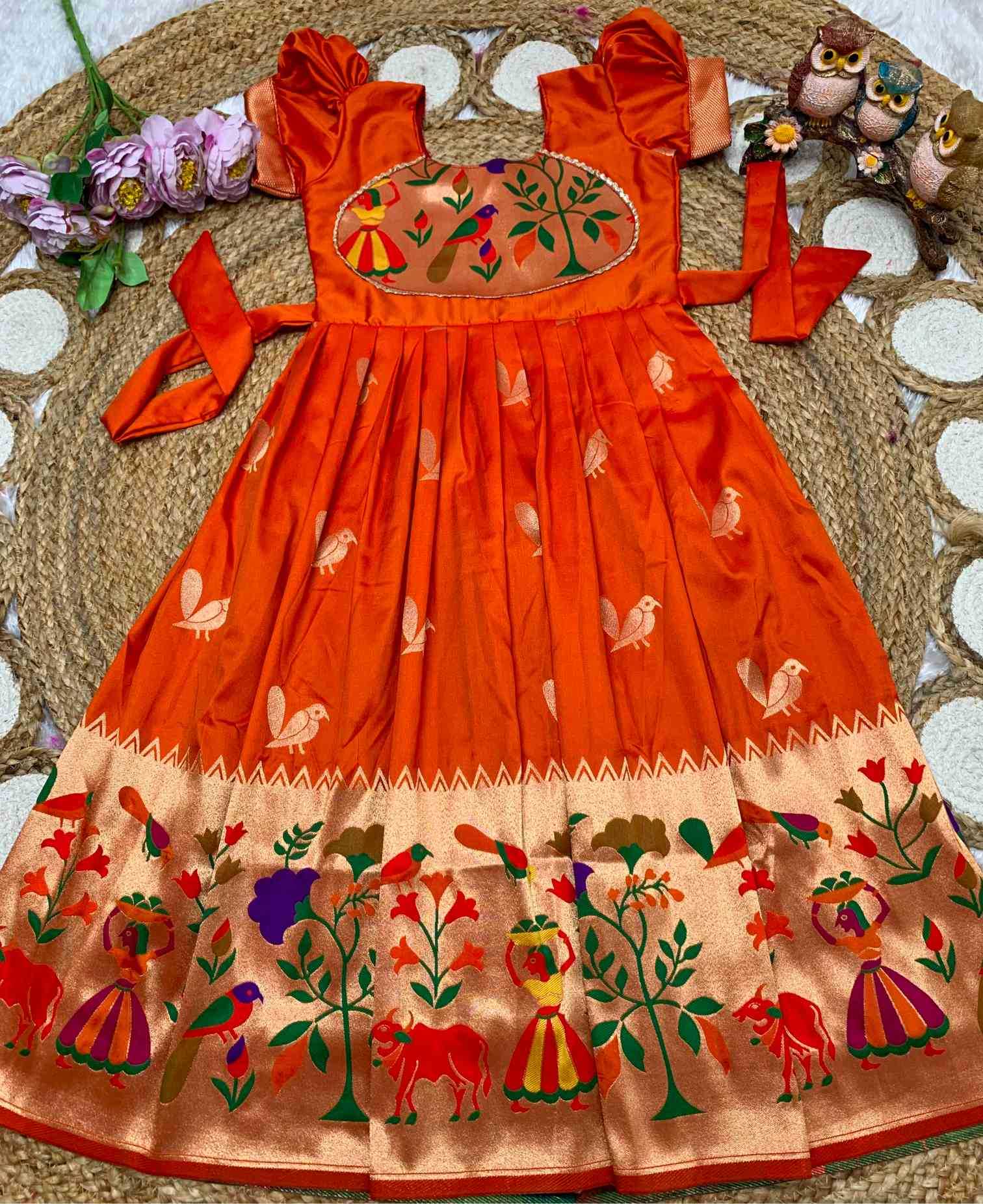 YNF Wholesale Soft Silk Kids Gown  | Surat Manufacturer