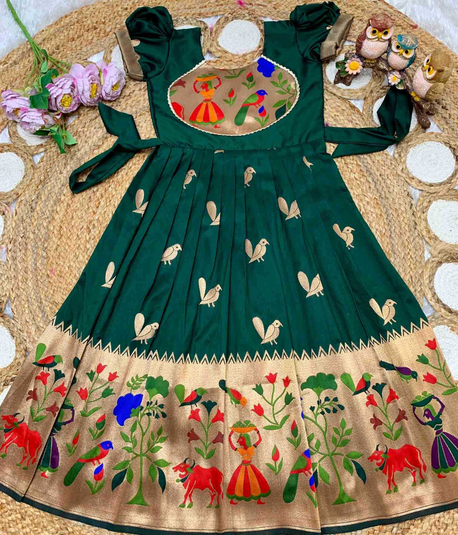 YNF Wholesale Soft Silk Kids Gown  | Surat Manufacturer