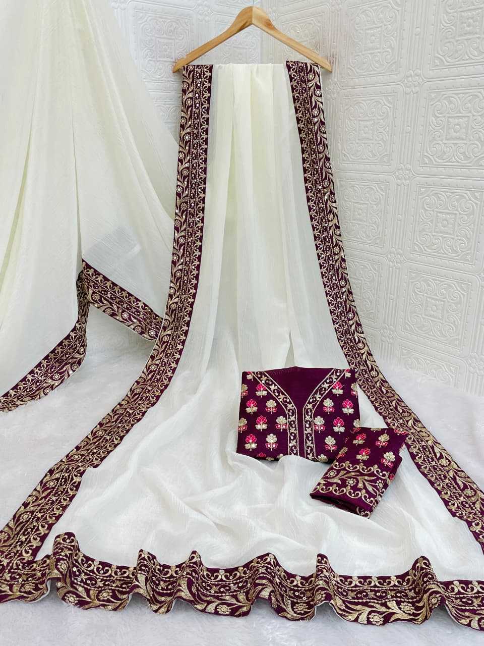YNF Wholesale Crush Silk Designer Silk Sarees  | Surat Manufacturer