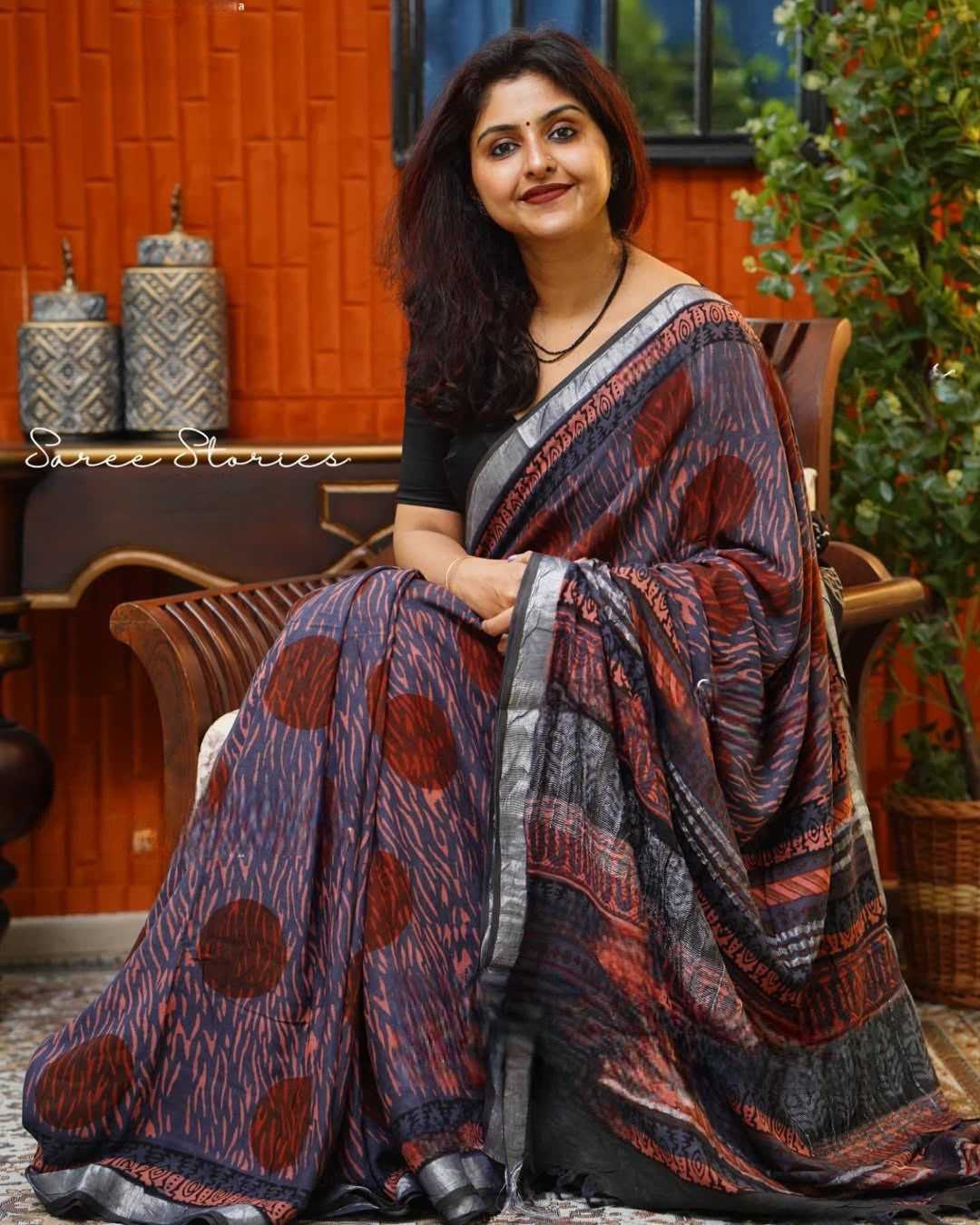 YNF Wholesale Linen Printed Sarees  | Surat Manufacturer