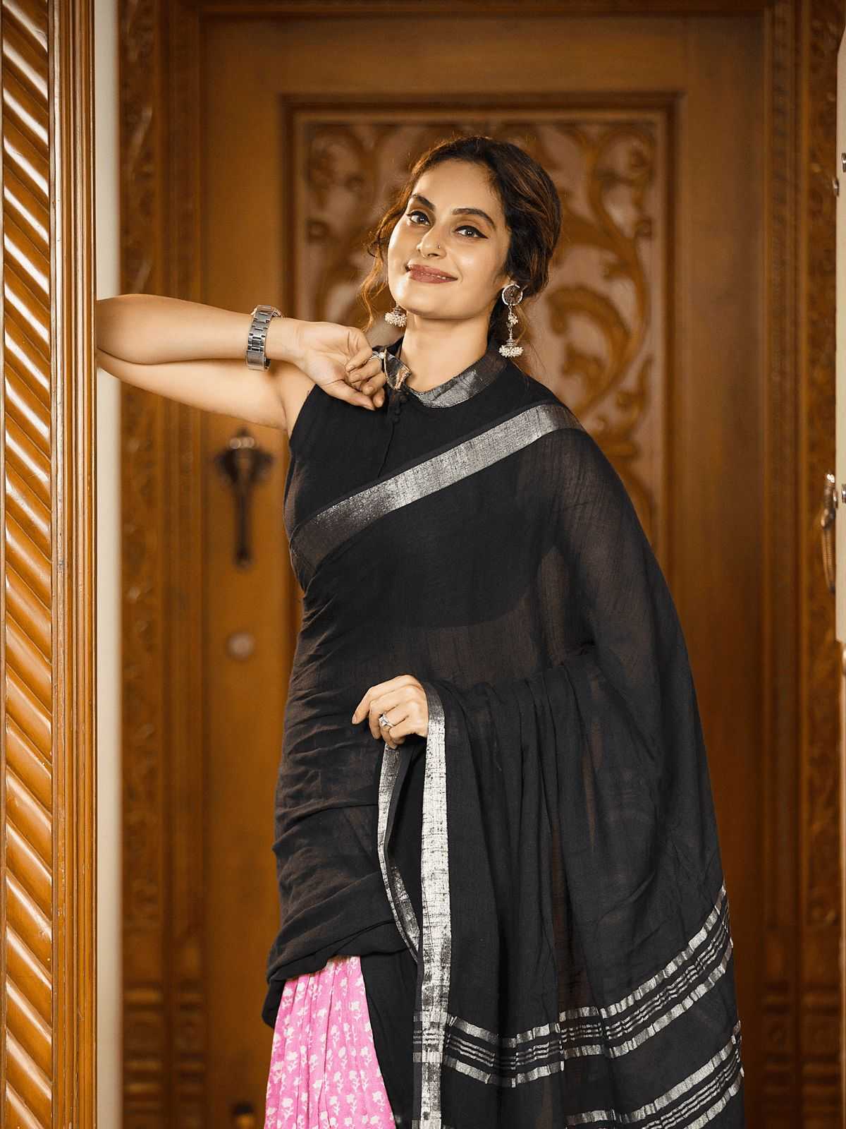 YNF Wholesale Linen Printed Sarees  | Surat Manufacturer