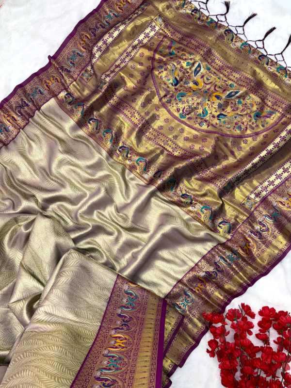 YNF Wholesale Paithani Silk Tissue Silk Saree  | Surat Manufacturer