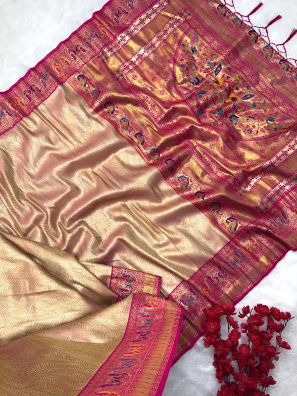 YNF Wholesale Paithani Silk Tissue Silk Saree  | Surat Manufacturer