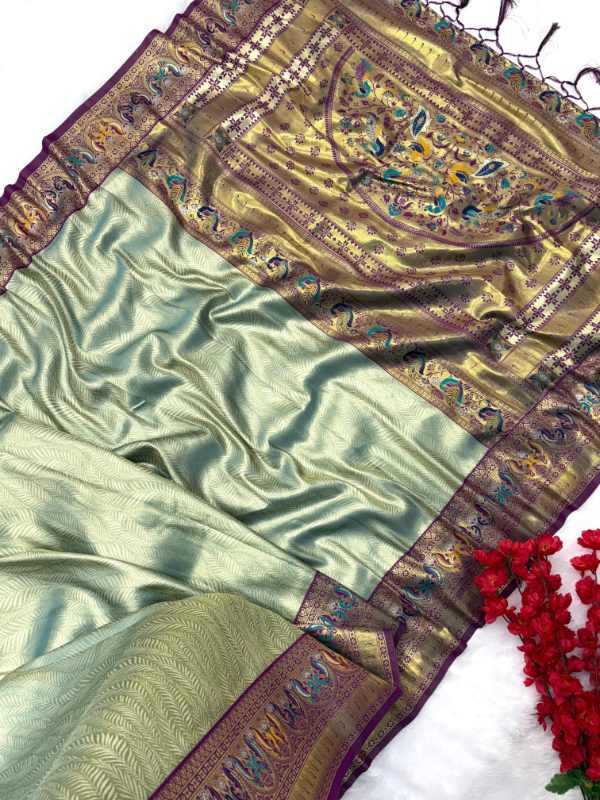 YNF Wholesale Paithani Silk Tissue Silk Saree  | Surat Manufacturer